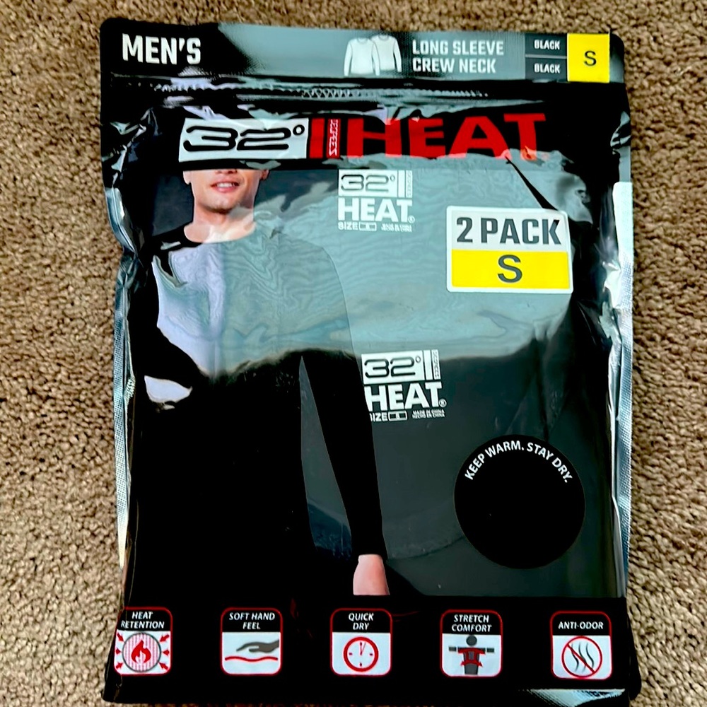 32 degrees long sleeve crew neck shirts size small